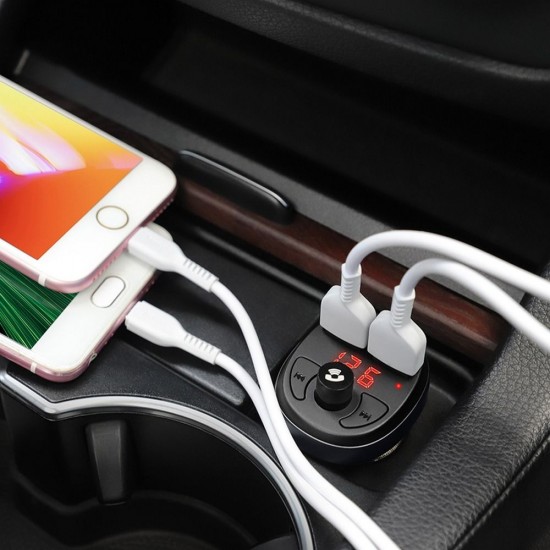 Hoco E41 In-Car Audio Wireless FM Black Трансмитер
