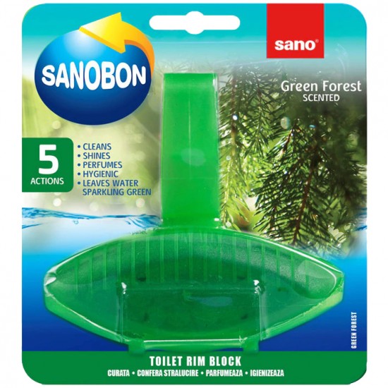 Sano Sanobon Green Forest Scented 5 в 1 Препарат за тоалетна чиния