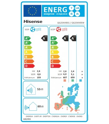 Hisense Energy Pro + QG25XV0E Климатик