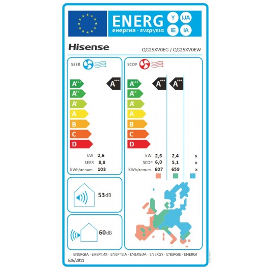 Hisense Energy Pro + QG25XV0E Климатик