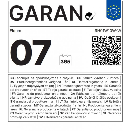 Конвектори - Eldom Galant RH01W10W-W Конвектор