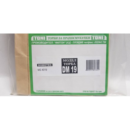 Toni DM19 Торбички за прахосмукачка