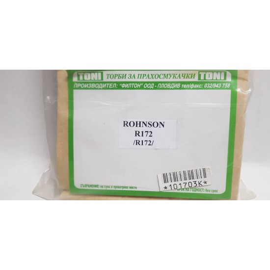 Toni R172 Торбички за прахосмукачка