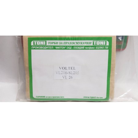 Toni VL216 / SL205 / VL26 Торбички за прахосмукачка