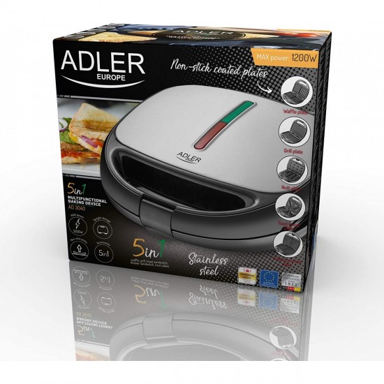Adler AD 3040 Тостер за сандвичи 5 в 1