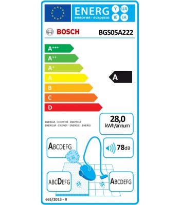 Bosch BGS05A222 White Black Прахосмукачка