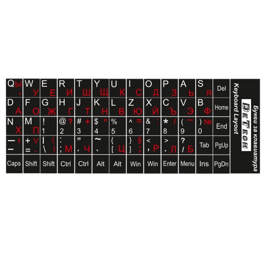 De Tech 17030 Black Букви за кирилизация