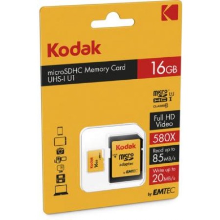 Kodak MicroSDHC 16GB class 10 Преносима памет