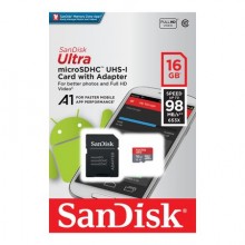 SanDisk MicroSDHC 16GB Ultra Преносима памет SanDisk MicroSDHC 16GB Ultra Преносима памет