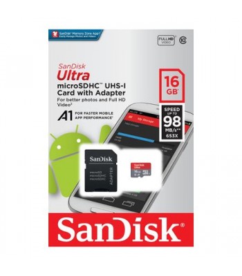 SanDisk MicroSDHC 16GB Ultra Преносима памет