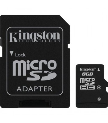 Kingston MicroSD 8GB class 4 + adapter Преносима памет