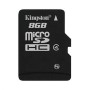 Kingston MicroSD 8GB class 4 + adapter Преносима памет