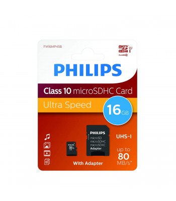 Philips MicroSD 16GB class 10 Преносима памет