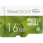 Team Group MicroSDHC 16GB UHS-1 Class 10 Color + Adapter Преносима памет