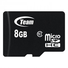 Team Group MicroSDHC 8GB Class 10 + Adapter Преносима памет