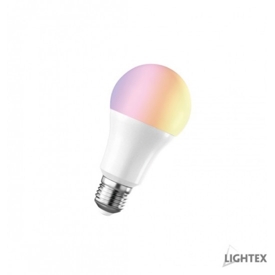 Lightex 652AL0000101 Smart WiFi 10W A60 E27 RGB&DIM&CCT, APP Android&iOS LED лампа с управление Alexa&Google&Tuya