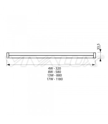 Vivalux VIV003535 Spica T5 LED 17W CL диодна шина