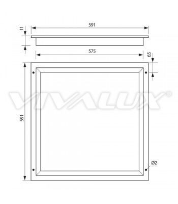 Vivalux VIV004115 SOLO LED 40W 4000K WH/CL