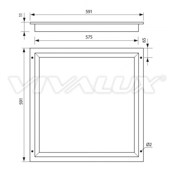 Vivalux VIV004115 SOLO LED 40W 4000K WH/CL