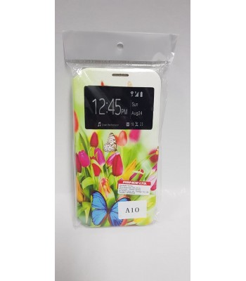 Samsung A10 Leather with picture flowers