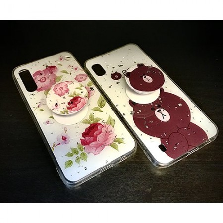 Huawei Y5 2019 TPU Pop Socket Flowers