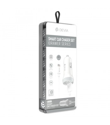 Devia Idrawer Type-C Model 335013 Зарядно за кола с кабел