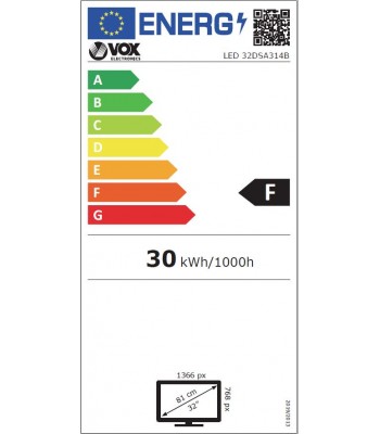 Vox 32DSA314B Телевизор