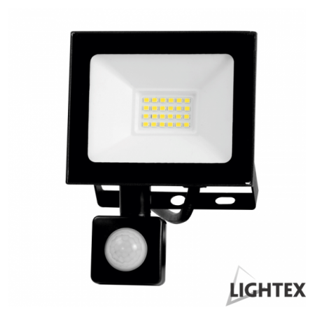 Lightex 504AL0020022 Vini 220V 10W IP65 CW6500K Black LED Прожектор със сензор