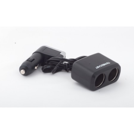 Elcomp Auto Cigarette Plug To 2 x Inline Socket + USB Power CP01-12-107 Разклонител за автозапалка