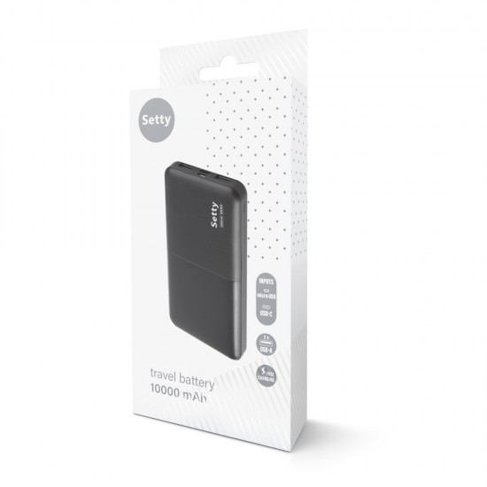 Аксесоари за Смартфони - Setty SPB-10 Black Външна батерия
