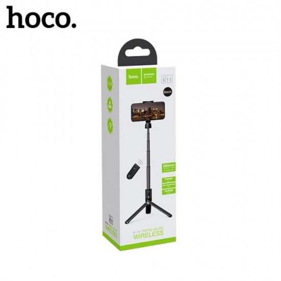 Hoco K11 Wireless Tripod Black Селфи стик