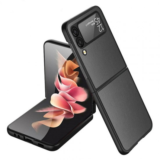 Samsung Z Flip 3 Leather Black Кейс