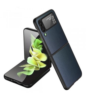 Samsung Z Flip 4 Leather Blue Кейс