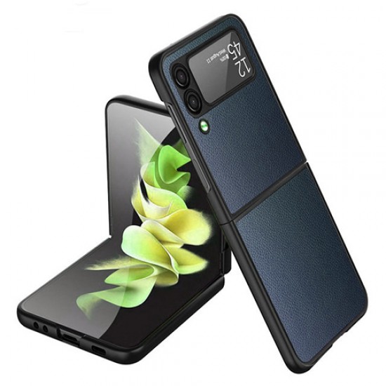 Samsung Z Flip 3 Leather Blue Кейс