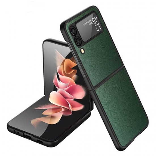 Samsung Z Flip 3 Leather Green Кейс