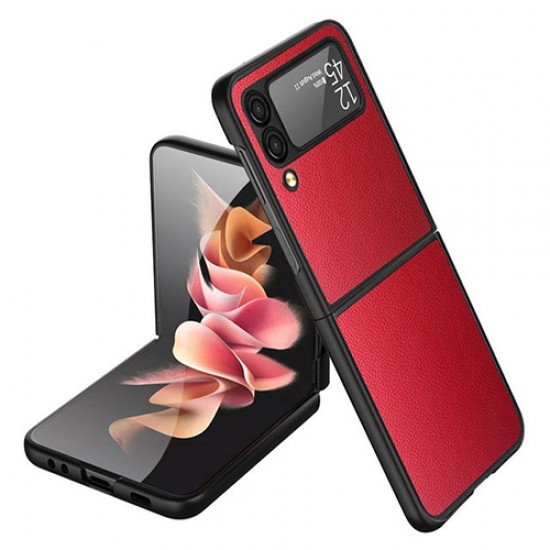 Samsung Z Flip 3 Leather Red Кейс