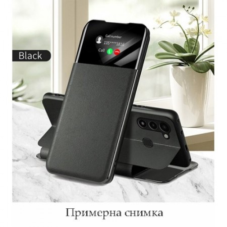 Xiaomi 12 Pro Smart View Leather Flip Cover Black Кейс