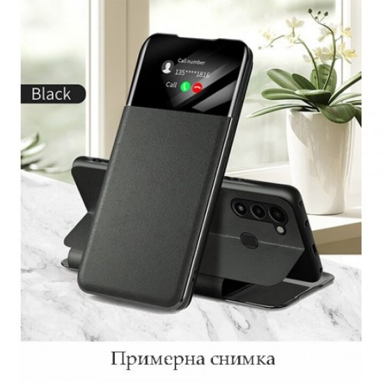 Apple iPhone 14 Smart View Leather Flip Black Кейс
