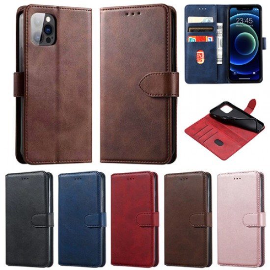 Samsung A40 Horizontal Leather Brown Кейс