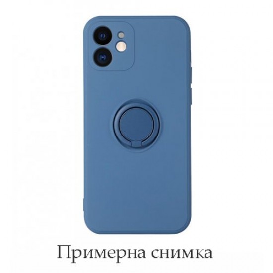 Apple iPhone 14 Pro Ring Clear Silicone Blue Кейс