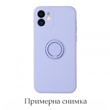 Samsung A12 Ring Clear Silicone Purple Кейс