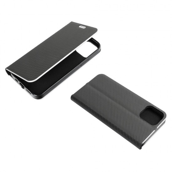 Huawei P Smart 2021 Forcell Luna Book Carbon Black Кейс