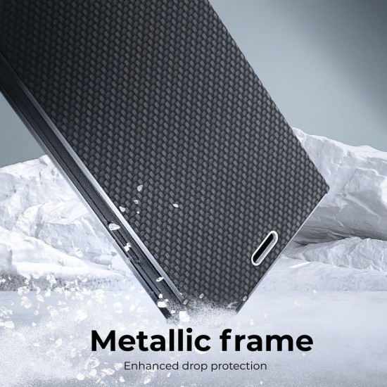 Huawei P Smart 2021 Forcell Luna Book Carbon Black Кейс