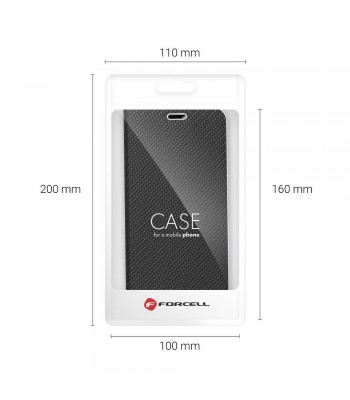 Huawei P Smart 2021 Forcell Luna Book Carbon Black Кейс