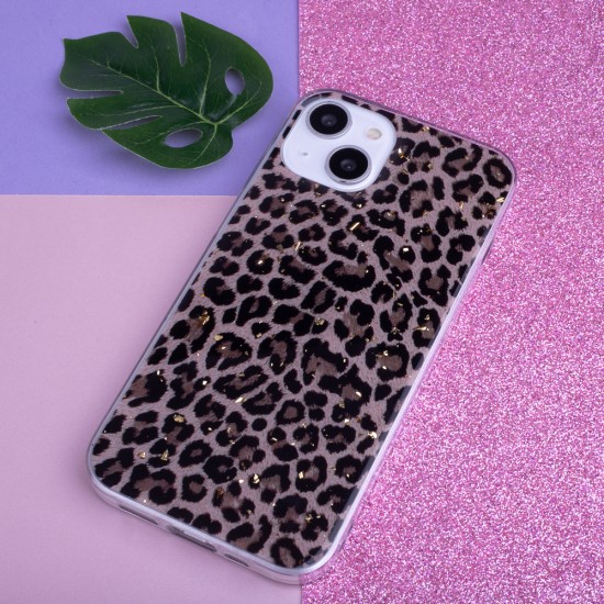 Apple iPhone 7, 8, SE Gold Glam Leopard Print 1 Кейс