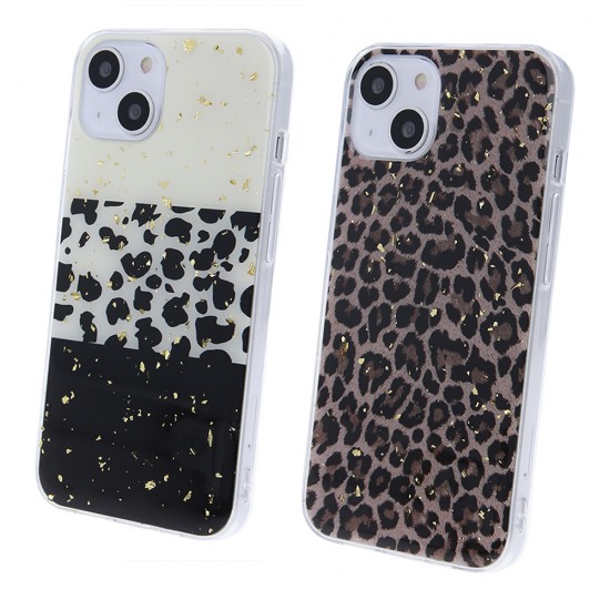Apple iPhone 7, 8, SE Gold Glam Leopard Print 1 Кейс