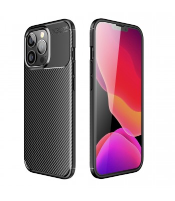 Apple iPhone 12, 12 Pro Carbon Premium Black Кейс