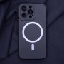 Apple iPhone 12 Silicon Magsafe Black Кейс