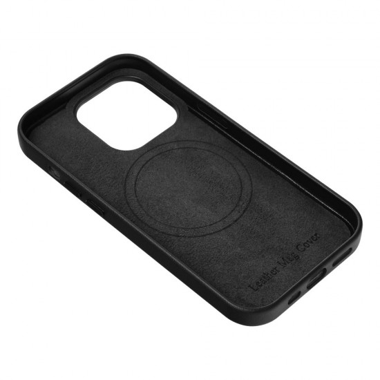 Apple iPhone 13 Pro Leather Mag Cover Black Кейс