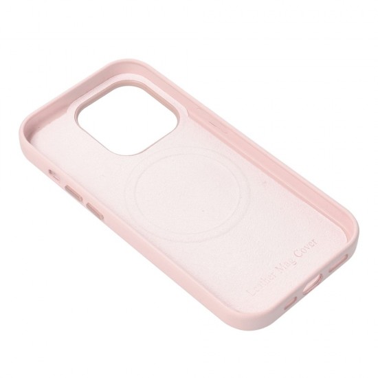 Apple iPhone 13 Pro Leather Mag Cover Sand Pink Кейс